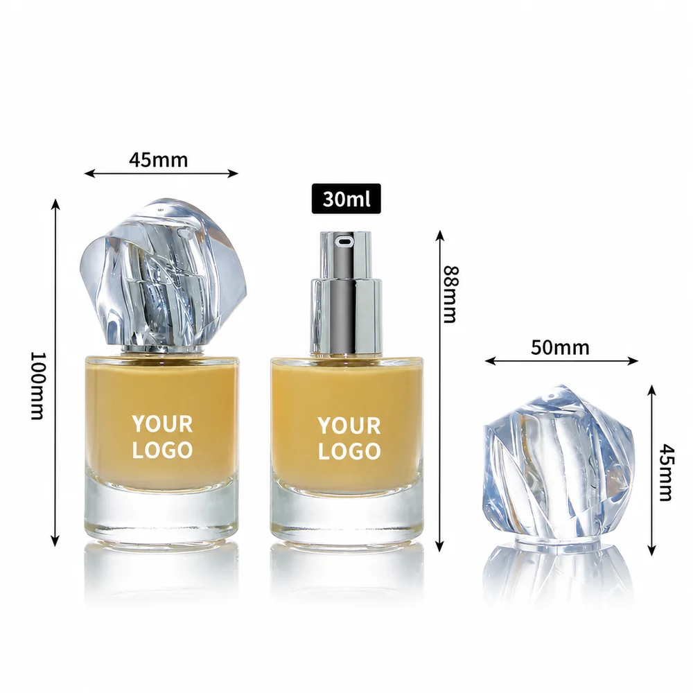 30ml Glass/Plastic Serum Foundation Bottle – GB-FB-014 view 7