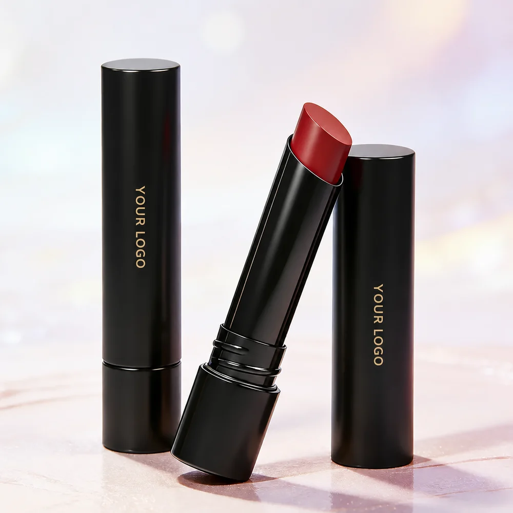 3.5g Aluminum/Plastic Black Lipstick Tube – GB-LT-016 view 3