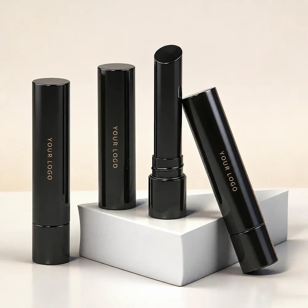 3.5g Aluminum/Plastic Black Lipstick Tube – GB-LT-016 view 5