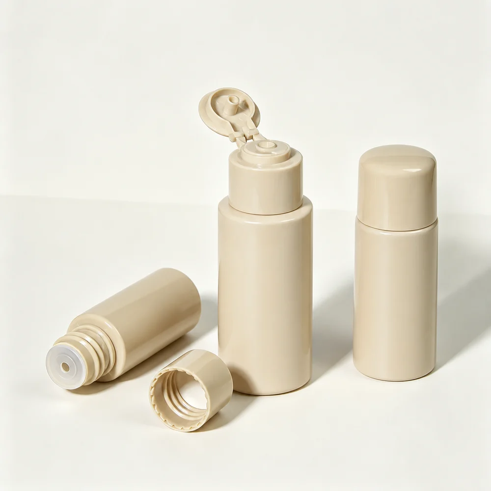 10–80ml Glass/Plastic Cosmetic Skincare Set Clear Bottle – GB-SB-019 view 4