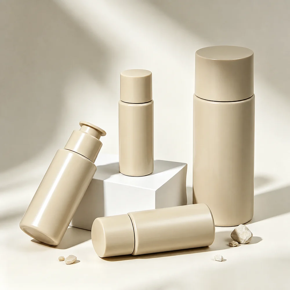 10–80ml Glass/Plastic Cosmetic Skincare Set Clear Bottle – GB-SB-019 view 5