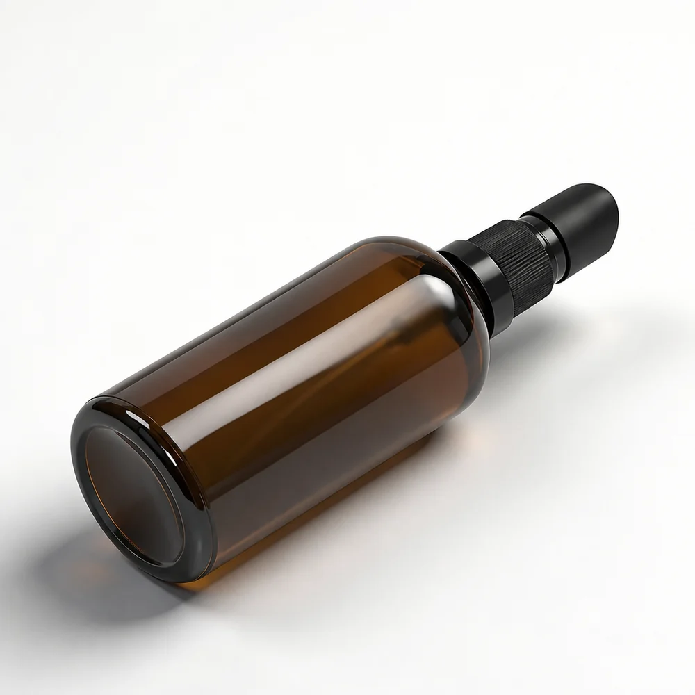 Glass Amber Pump Bottle – GB-SB-027 view 7